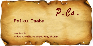Palku Csaba névjegykártya